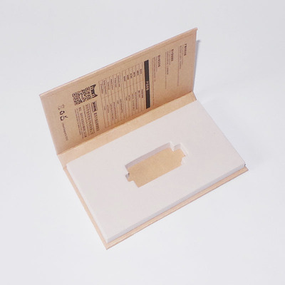 Customized iphone U disk cartridge Kraft paper Turn page Mini packing Cardboard box Imprint LOGO