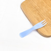 Disposable plastic fork waves, wavy three -toothed cake dessert fork fruit fork thickened bulk dessert snack fork