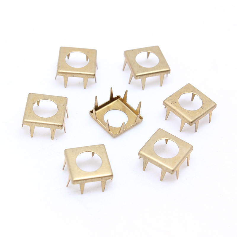 新款正方形空心金属爪钉 平面手袋皮包皮具用镂空五角星爪钉