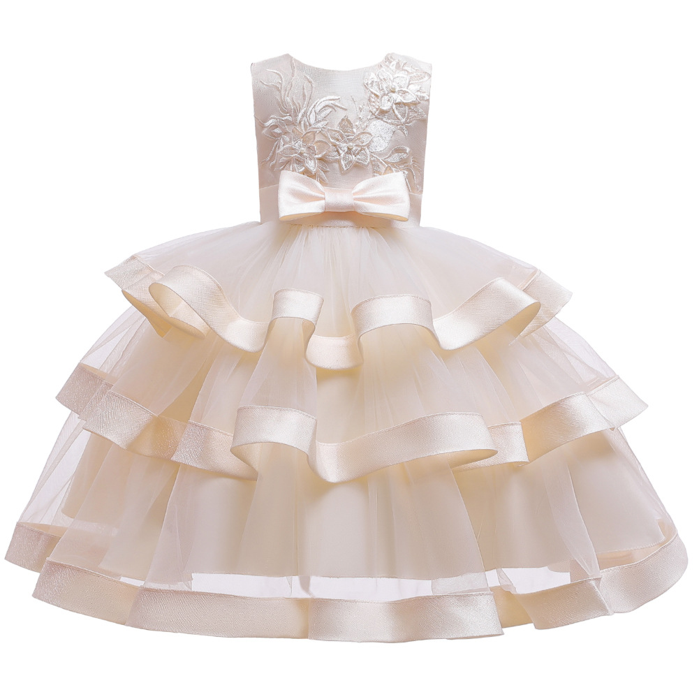 AliExpress vestido de princesa de niña caliente vestido de niña de flores para niños pequeños y medianos falda de malla pettiskirt de pastel de niña europea y americana