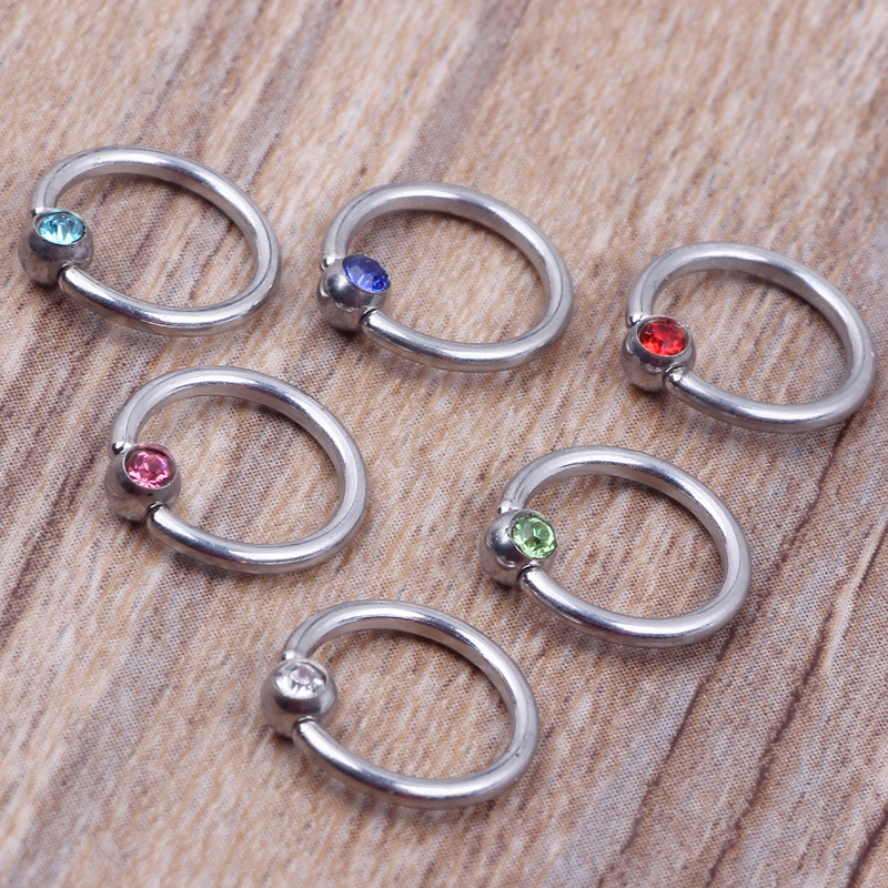 Colorful Plated Nose Ring Hoop 316L Surgical Steel Body Piercing Jewelry for Women detail image 10