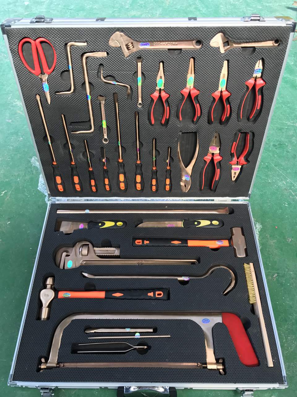 防爆组合工具21件套 消防无火花24件套 加油站油库专用防爆铜工具