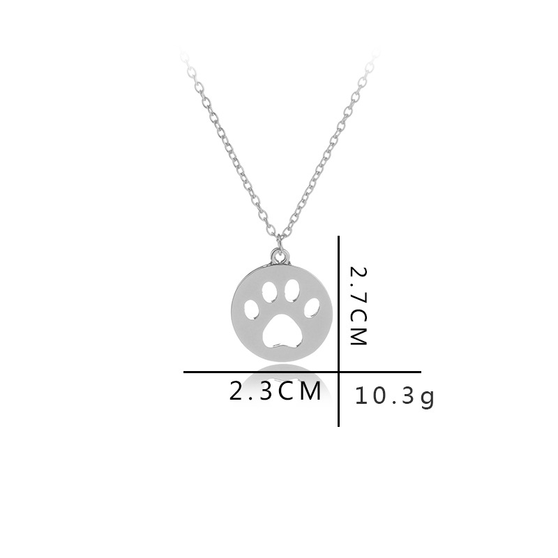 Collier D&#39;explosion Chaîne De Clavicule Collier D&#39;impression Vente Chaude Creux Chien Griffe Pendentif Collier En Gros Nihaojewelry display picture 1