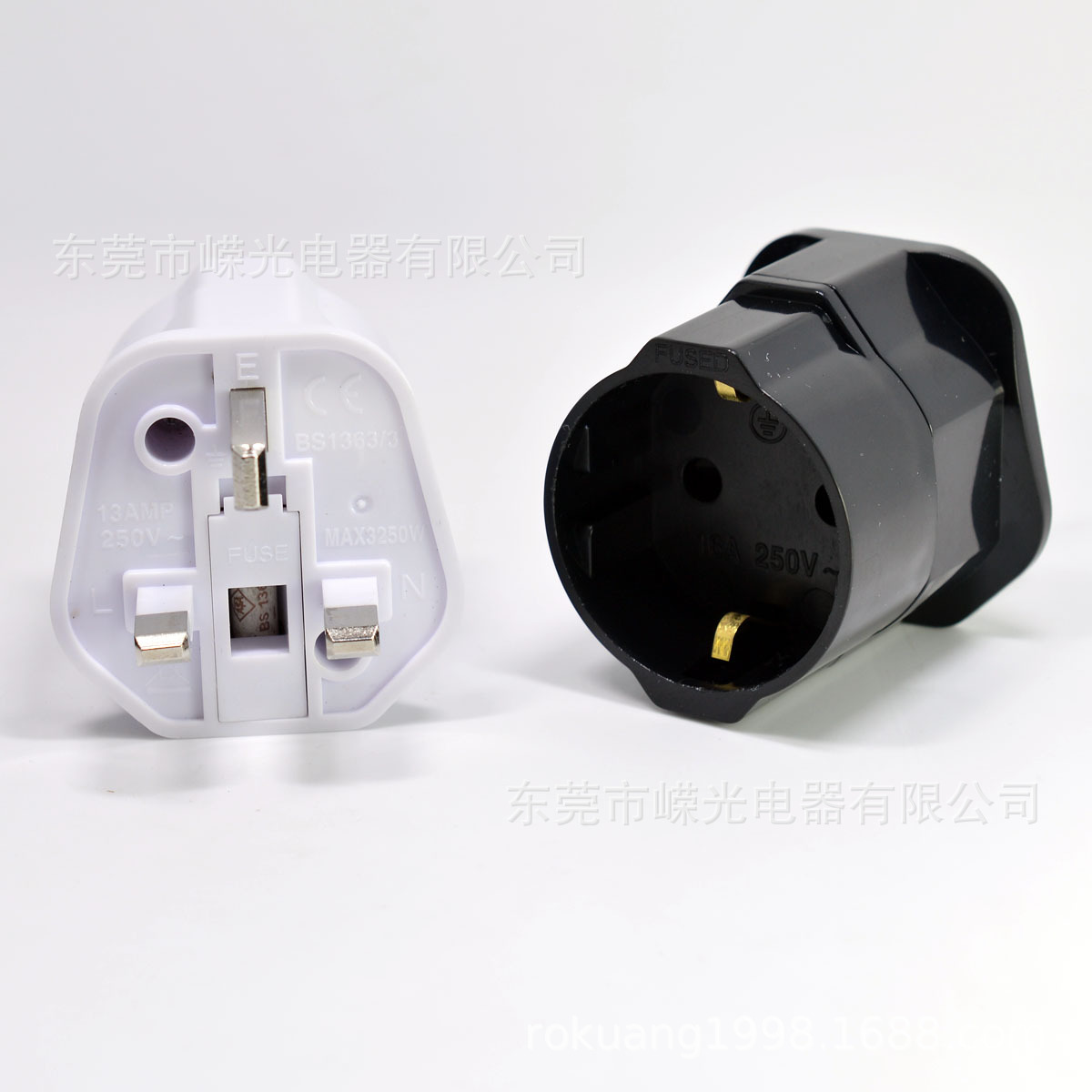 ST-5东莞产销保险丝欧规转英规转换插头13A欧标转英标德标转接头