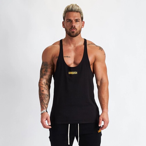 Fitness Men's Sports Fitness Running Training Slimming Breathable Casual Vest Round Neck Waistcoat Sleeveless Shirt 