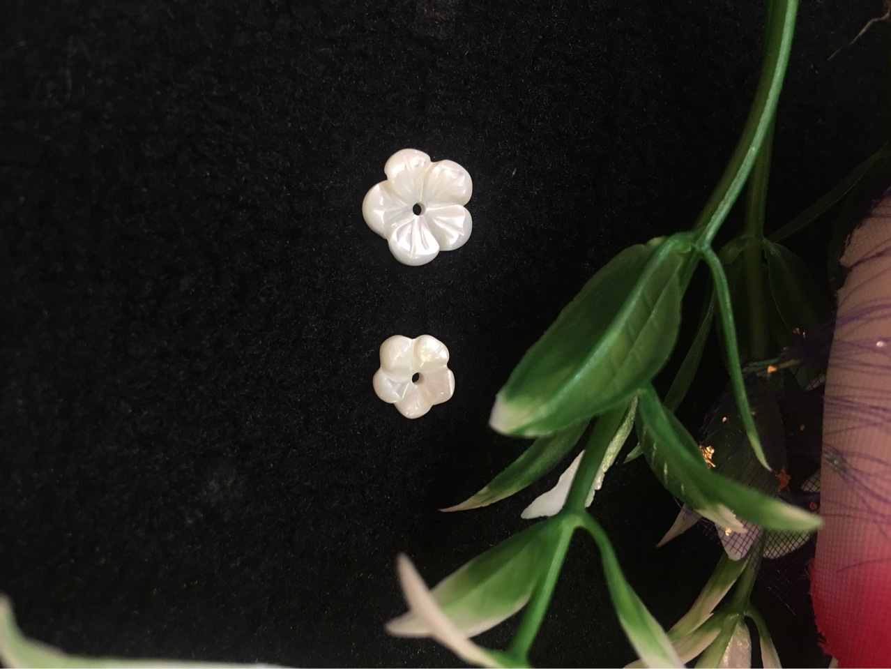 Carving Design 1 Piece Diameter 10mm Diameter 8mm Shell Flower DIY Jewelry Accessories Beads