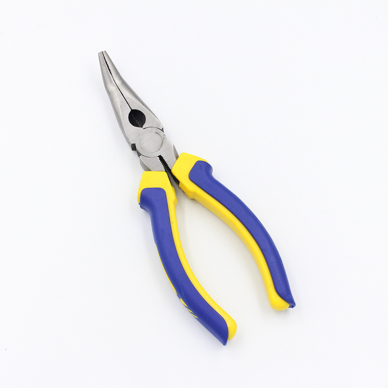 厂家批发长城精工欧式精抛弯嘴钳6寸防滑老虎钳手动钳子钢丝钳子