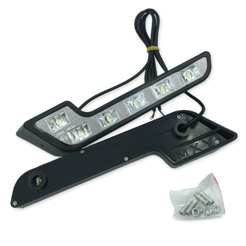 Hot selling foreign trade car piranha 7-shaped L-shaped high-brightness waterproof daytime running light 12LED daytime running light