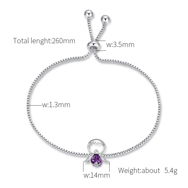 Brand adjustable bracelet with zircon