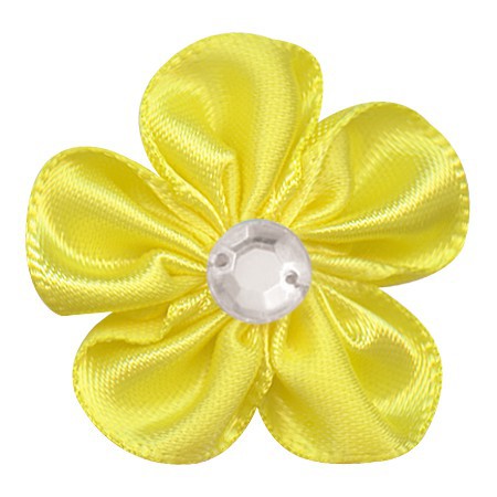 Yao Ming tejido a mano 3cm cinta flor horquilla accesorios decorativos DIY hecho a mano material de producción creativa cinta flor