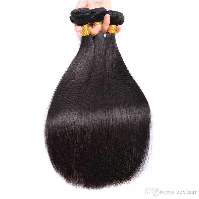 10A Natural Color Straight Hair Weave Re...