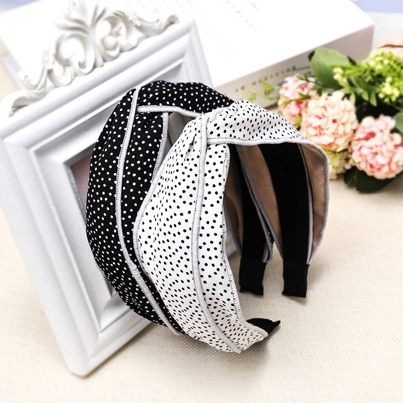 Korean Version Of Gypsophila Cloth Hair Accessories, Ladies Hand Cross Hair Hoop, Nodding, Nodding Hoop display picture 10