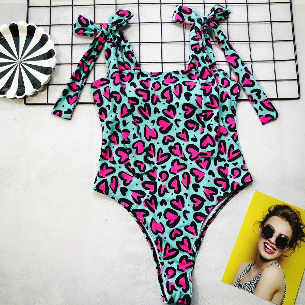 printing hot one-piece swimsuit ladies new one-piece swimsuit hot sale NSDA1253