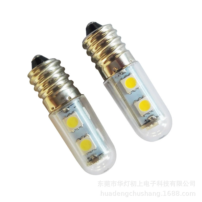 Светодиодный холодильник свет капот швейная машина лампа 1,5 Вт E14 Маленький Винт 5050 7LED лампа Горячая Распродажа