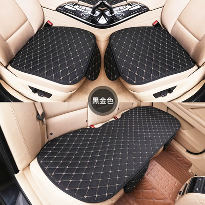 Car seat cushion spring and summer linen small three-piece four-season universal thickened non-slip skin-friendly breathable seat cushion manufacturers batch