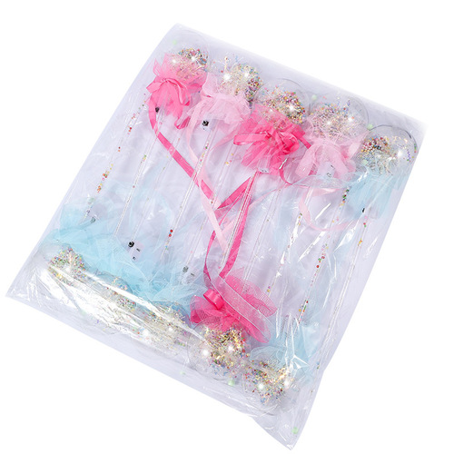Glowing starry sky ball fairy magic wand glitter wave bat children's luminous toy stall floor push gift wholesale