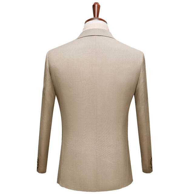 Boutique suit spring and autumn business leisure Khaki two piece suit