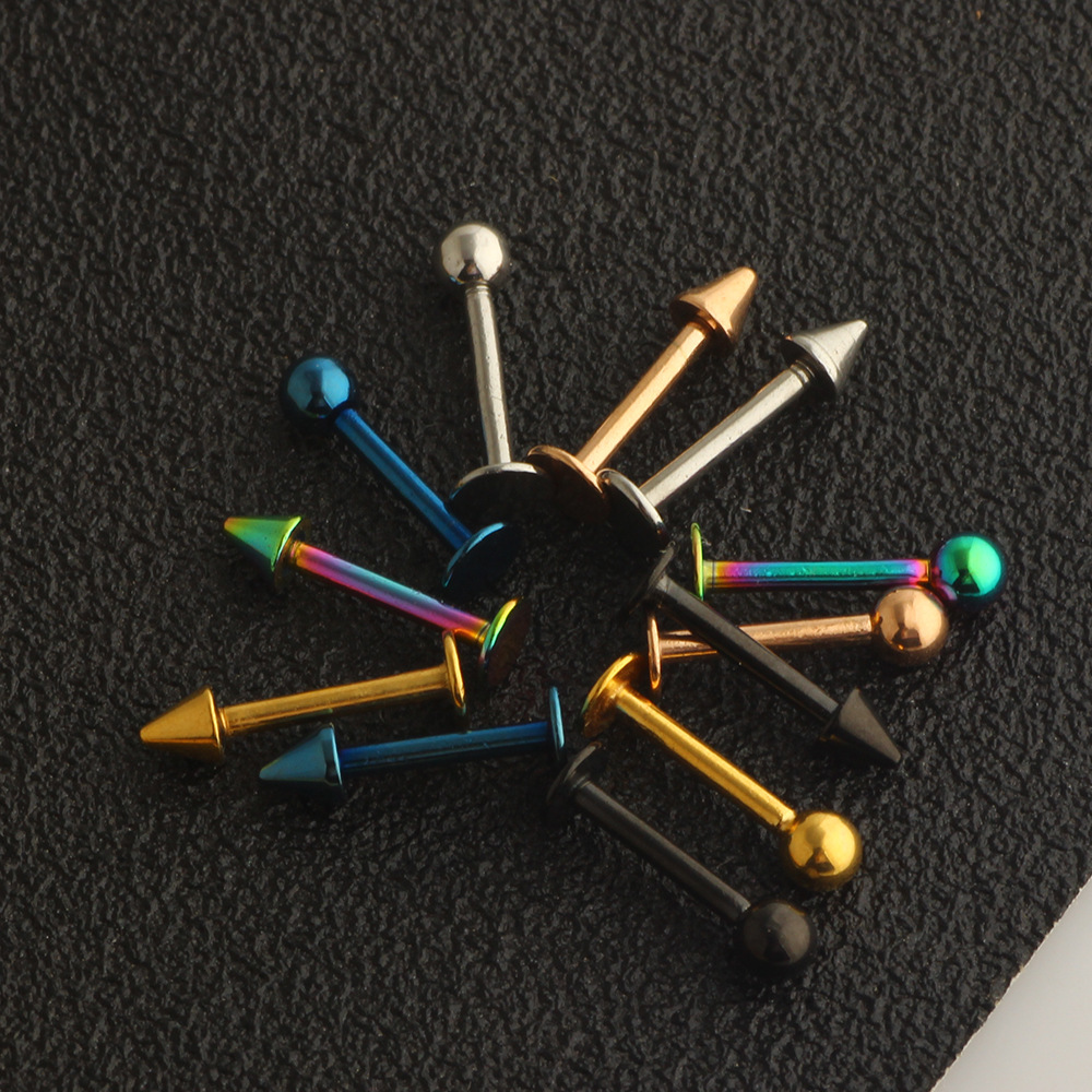 Pointed titanium steel lip stud product view