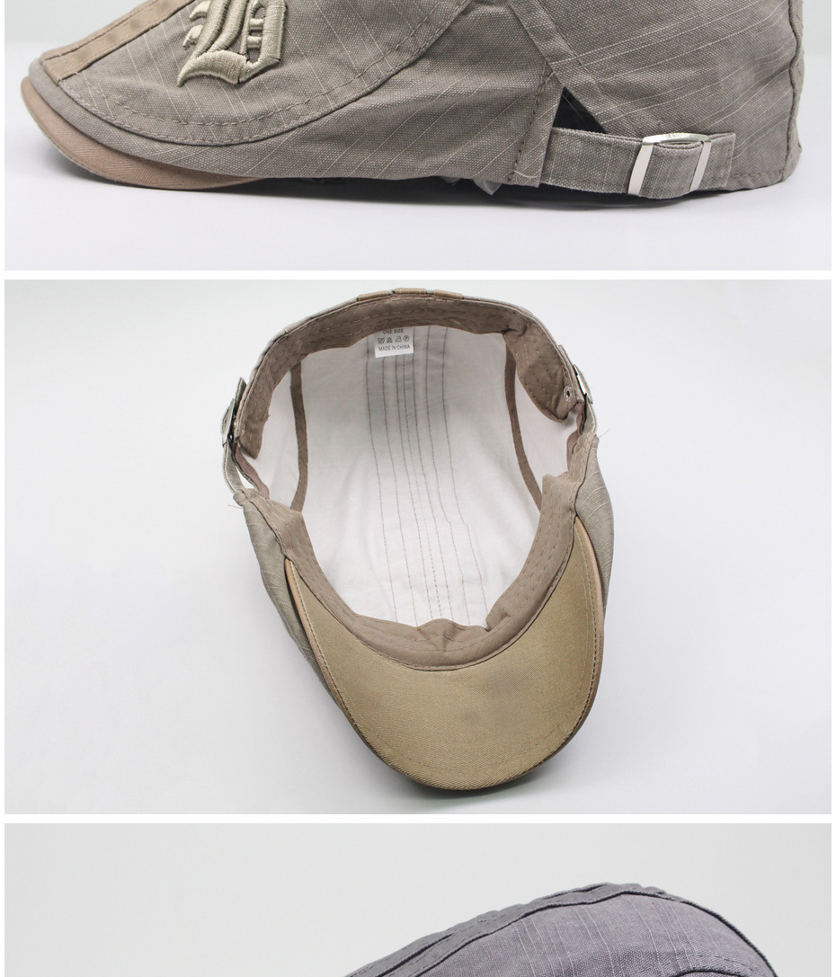 Männer Sommer Mode Brief Baskenmütze Baumwolle Casual Atmungsaktive Ente Zunge Sonnenschirm Hut Frauen_voghion.com