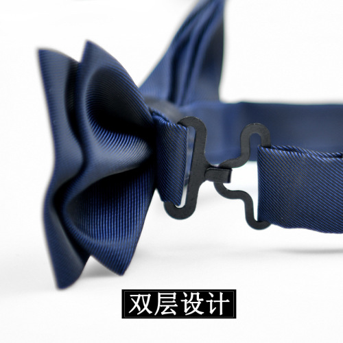 Lace Tie for Men, Groom's Wedding Celebration, Festive Wine Red Solid Color Buttonhole with English Style Bow, French Pure Color Double Layer Black