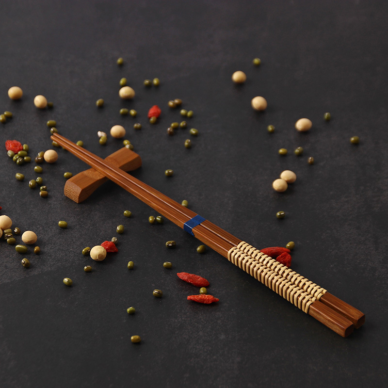 日式风格 天然日式方头竹筷子 不发霉寿司筷子 餐具筷子 火锅筷