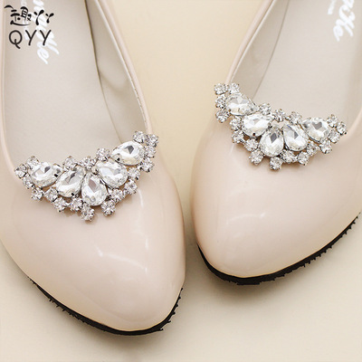 Europe and America wedding Bridal Dress Accessories simple and easy Disassemble Rhinestone Shoeshine Metal Buckles Cross border Source of goods