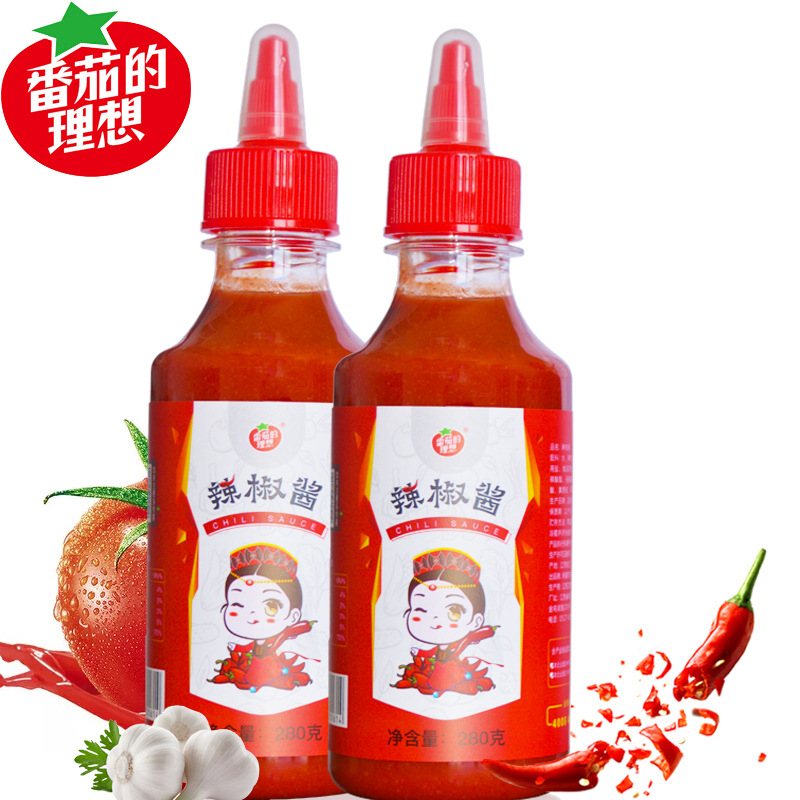 【新品】番茄的理想蒜蓉辣椒醬下飯醬手抓餅調味醬料批發