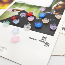 爆款五瓣树脂小碗花10mm带孔古风diy创意手工发簪头饰手机壳配件