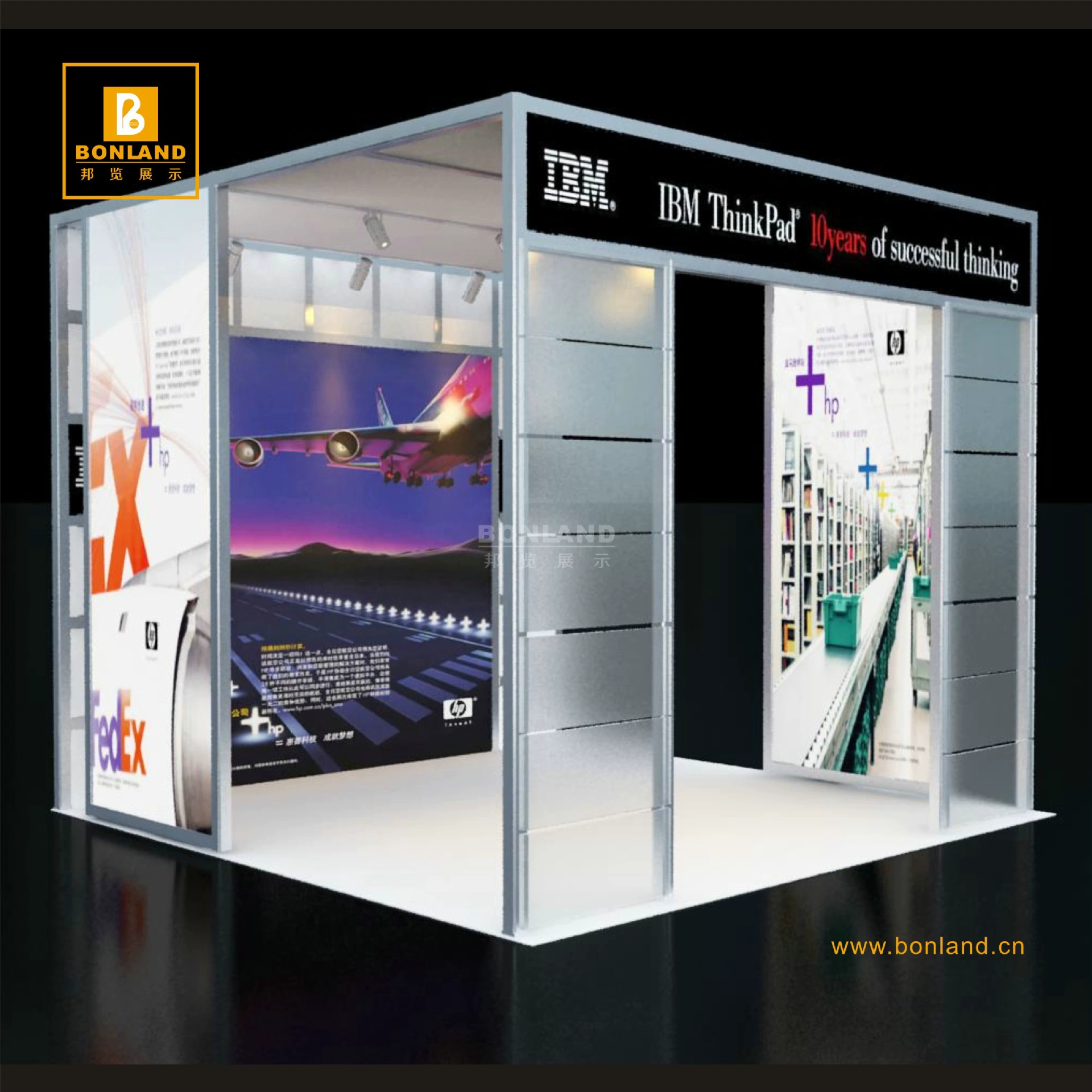 Convenient foreign exhibition booth 3 × 3 setting booth booth boosts aluminum alloy booth quickly