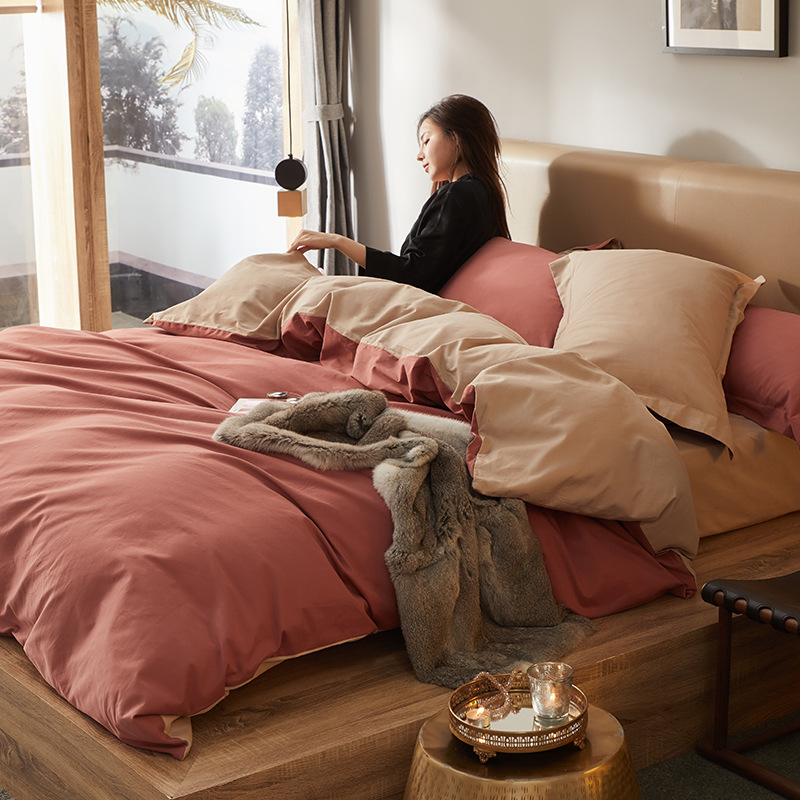 2020 New winter 50 Cotton Brushed Four piece suit pure cotton Buffing Four piece suit wholesale