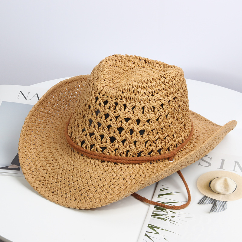 Unisex Retro Solid Color Straw Hat display picture 1