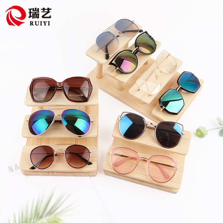 Multi-layer solid wood display stand jewelry display stand pine sunglasses display stand bracelet ring jewelry display stand