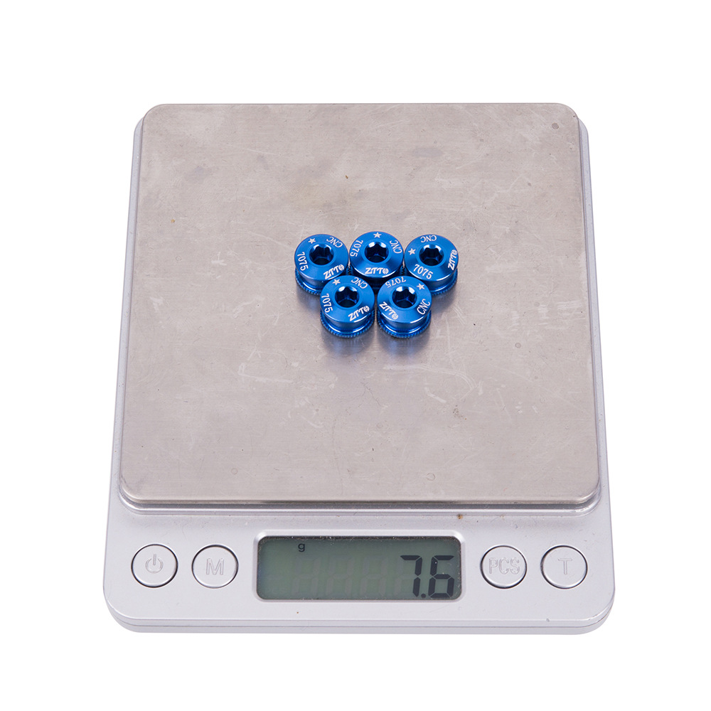 Clavos de bicicleta ZTTO 7075 Dientes de aluminio Clavos de un solo plato Clavos de aleación de aluminio Clavos de color 5/7MM