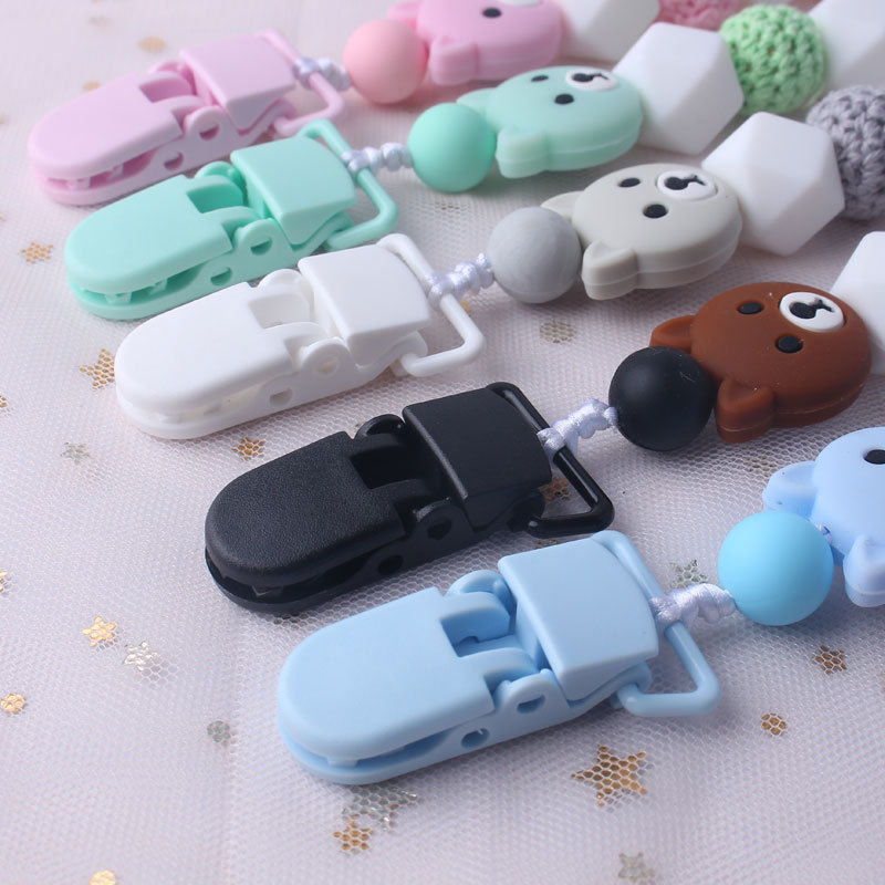 Bebé chupete anti-gota cadena bebé juguete de silicona chupete clip anti-gota banda Chew música anti-perdido cadena Nuevo