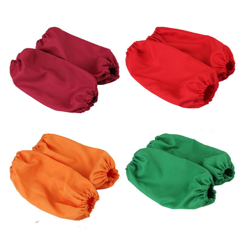 가정용 소매 단색 작업 긴 학생 소매 소매 머리 남자와 여자의 청소 레스토랑 웨이터 손 소매