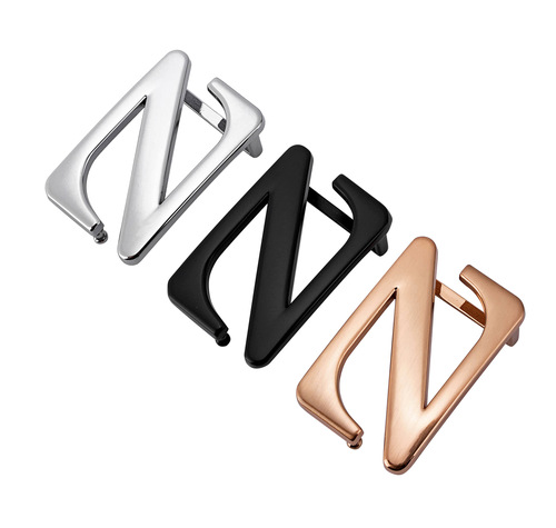 Youth Men's Smooth Button Waistband Head Hook 3.5 Alloy Plate Hook Belt Buckle Z Pants Head Fashion Simple Clip 