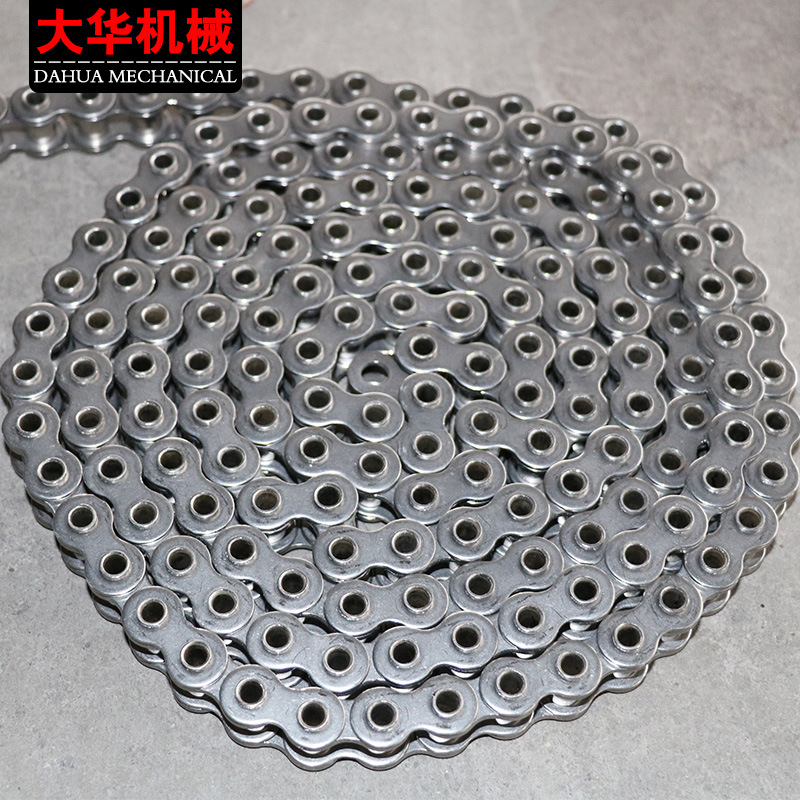 不锈钢滚子链条152.4节距单侧带耳重载大拉力双节距双排工业链条