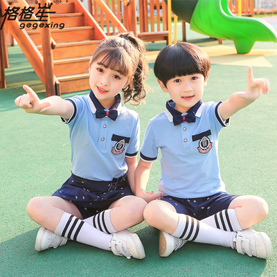 kindergarten Park service Summer wear Short sleeved graduation pupil sports meeting Class clothes College wind men and women school uniform suit