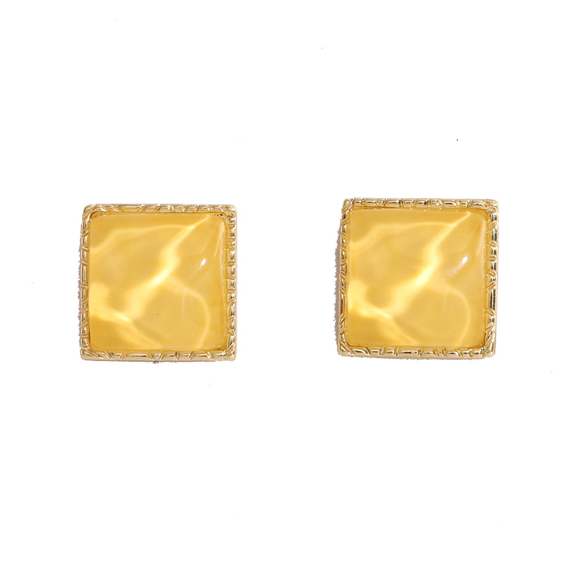 925 Silver Needle Square Irregular Small And Simple Wild Earrings For Women display picture 1