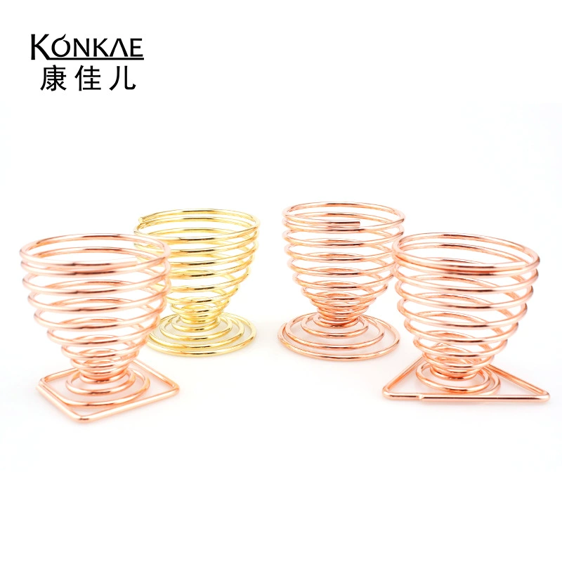 Подставка для косметического спонжа KONKAE, металлический держатель, розовое золото и золото