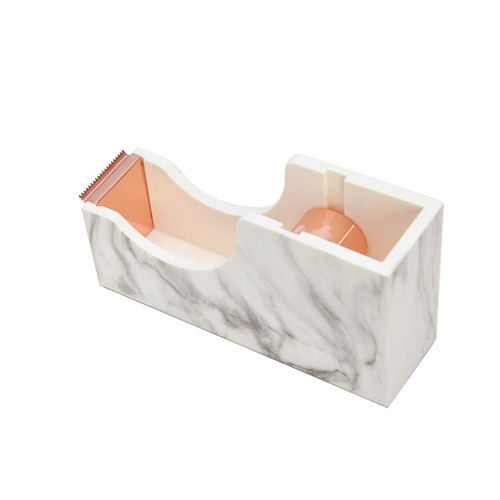 Transparent acrylic tape base cutter small marble rose gold pocket tape and paper tape cutting