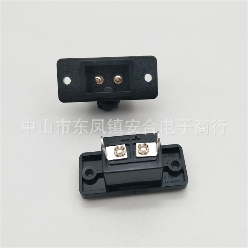 供应铜脚长脚带螺丝交流插座 2孔电源插座 音响音频插座