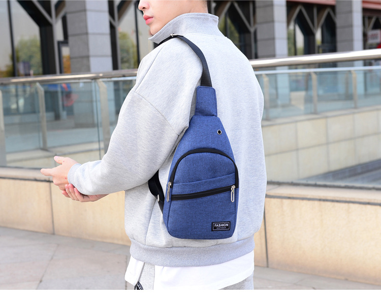 Hommes Mode Couleur Unie Nylon Taille Sacs display picture 1