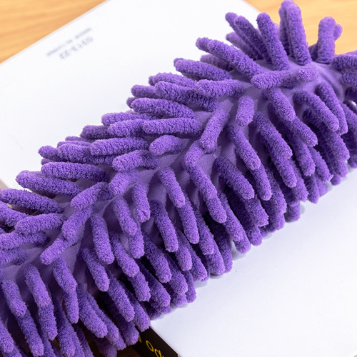 Creative retractable stainless steel chenille dust duster household telescopic rod feather duster