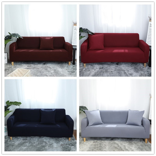 Solid Color Full Cover Sofa Fabric Full Cover Internet Famous Lazy Man Sofa Cover Universal Cover Simple L Shape Empress Cover Cross-border Exclusive 