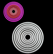 DIY剪纸碳钢刀模 圆圈工艺装饰品压花磨具 益智手工纸艺刀模 套圈