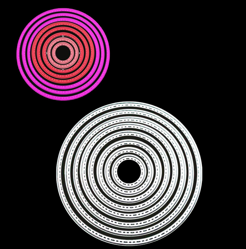 DIY剪纸碳钢刀模 圆圈工艺装饰品压花磨具 益智手工纸艺刀模 套圈