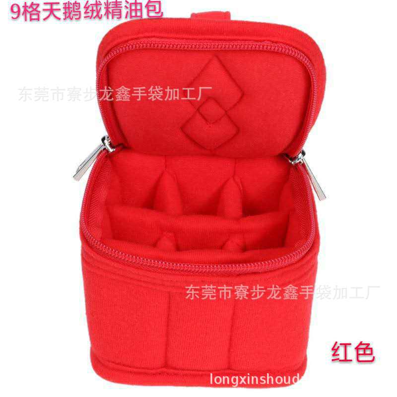 Spot 9 essential oil 15ml 10ml 15ml Essential Oil Bag Flannel essential oil Storage bag Manufactor Customized