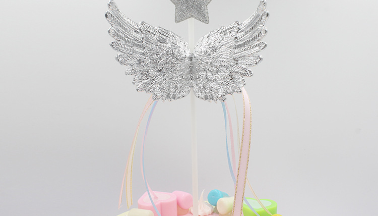 Gold and silver large wings decoration insert_05
