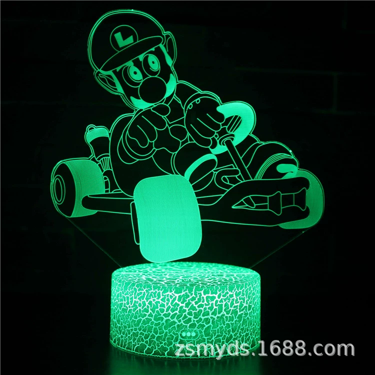 Картинка LED ночник мультфильм, трехмерная настольная лампа с проектором, 3D